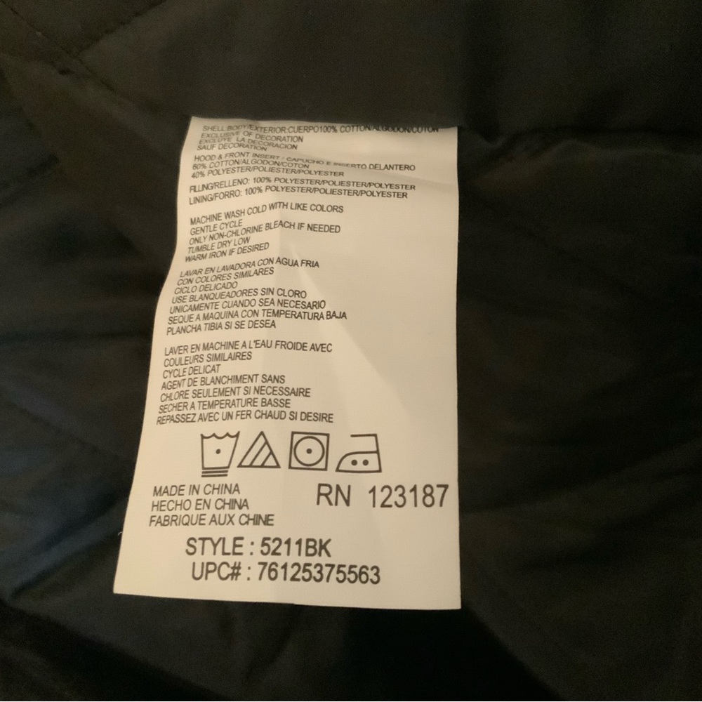 Genuine Dickies Men's Jacket Quilted & Fleece lined Hooded Black sz L/G (42-44) - Picture 8 of 12